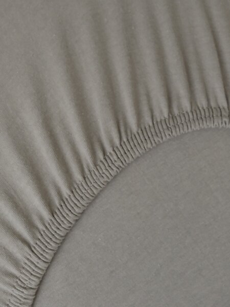 Jersey prostěradlo Classic 90 × 200 cm - šedohnědá