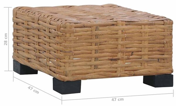 Konferenční stolek 47 x 47 x 28 cm přírodní ratan 286282