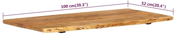 Krycí deska pro toaletní skříňku masivní akácie 100x52x2,5 cm 286321