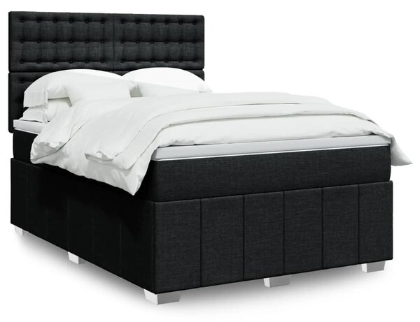 Box spring postel s matrací černá 160x200 cm textil 3291735