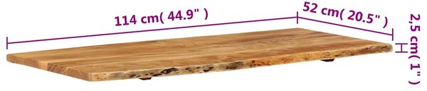 Krycí deska pro toaletní skříňku masivní akácie 114x52x2,5 cm 286323