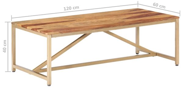 Konferenční stolek 120 x 60 x 40 cm masivní dřevo 286339