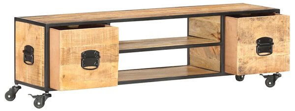 TV stolek 130 x 30 x 39 cm masivní mangovníkové dřevo 286377