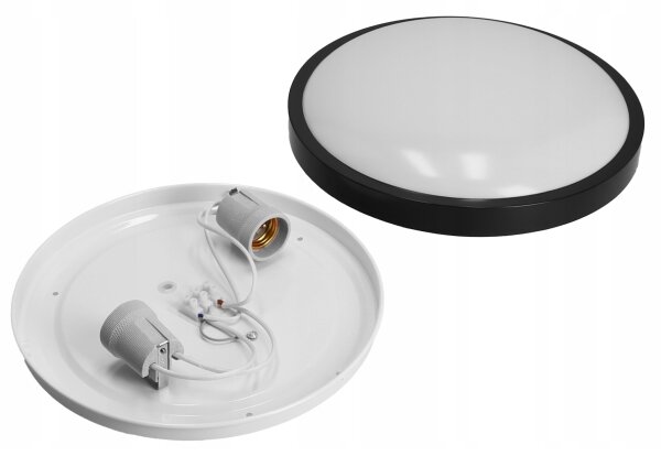 Stropní svítidlo 2xE27/40W/230V pr. 29,5 cm černá