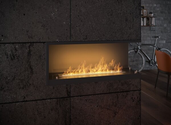 InFire - Rohový BIO krb 110x45 cm 3kW černá