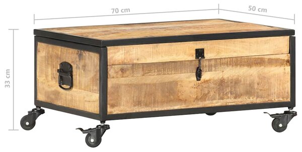 Konferenční stolek 70 x 50 x 33 cm masivní mangovníkové dřevo 286378