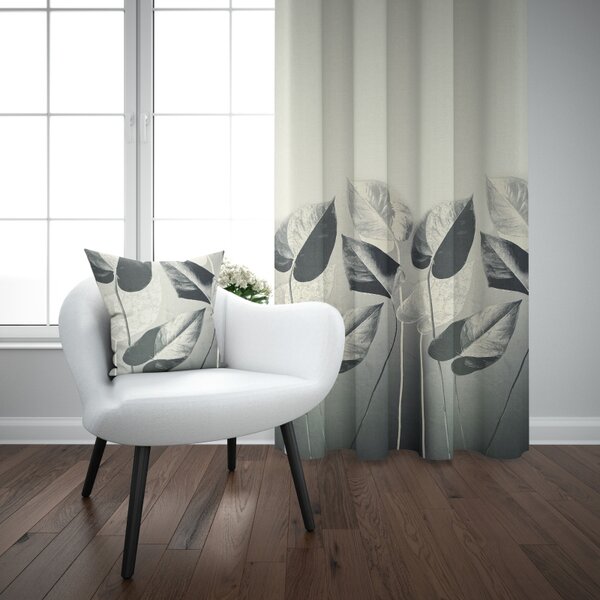 Ervi Blackout zatemňovací závěs Super print - Elegantní listí č.29