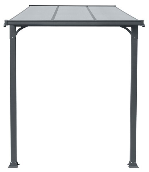 Hliníkový vchodový přístřešek BestBerg PD-3A / 3,3 m² / šedá