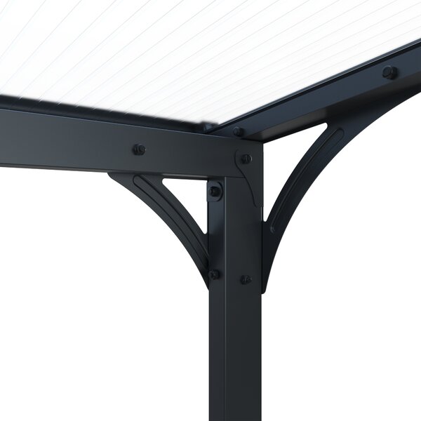 Hliníkový vchodový přístřešek BestBerg PD-3A / 3,3 m² / šedá
