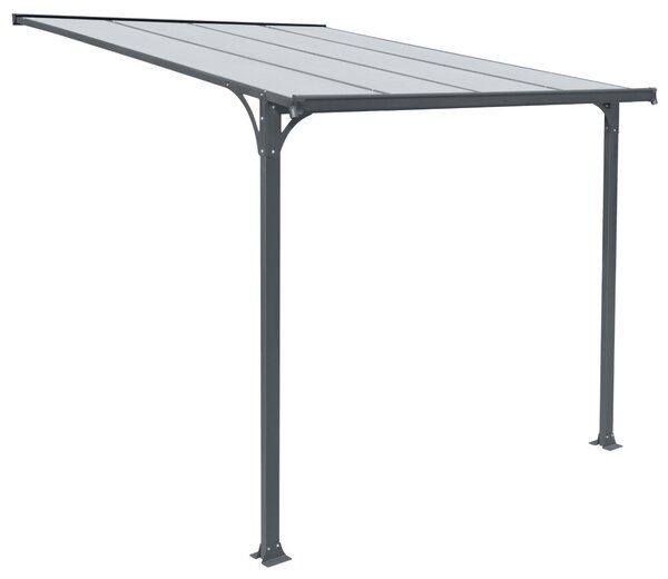 Hliníkový vchodový přístřešek BestBerg PD-4A / 4,3 m² / šedá