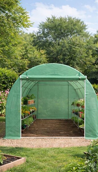 Zahradní fóliovník BestBerg BBGT-10G / 10 m² / 4 x 2,5 x 2 m / zelená