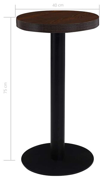 Bistro stolek tmavě hnědý 40 cm MDF 286416