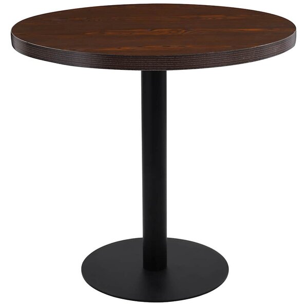 Bistro stolek tmavě hnědý 80 cm MDF 286425