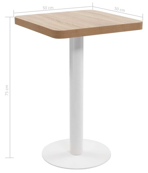 Bistro stolek světle hnědý 50 x 50 cm MDF 286426