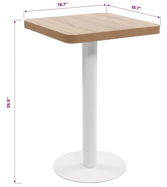 Bistro stolek světle hnědý 50 x 50 cm MDF 286426