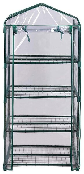 Mini fóliový skleník s policemi BestBerg BBGH-158 / 68 x 49 x 158 cm / černá/transparentní