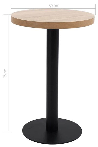 Bistro stolek světle hnědý 50 cm MDF 286418