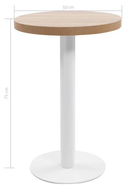Bistro stolek světle hnědý 50 cm MDF 286417