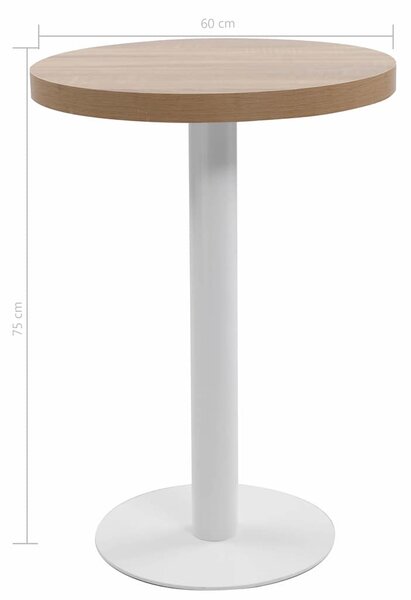 Bistro stolek světle hnědý 60 cm MDF 286420