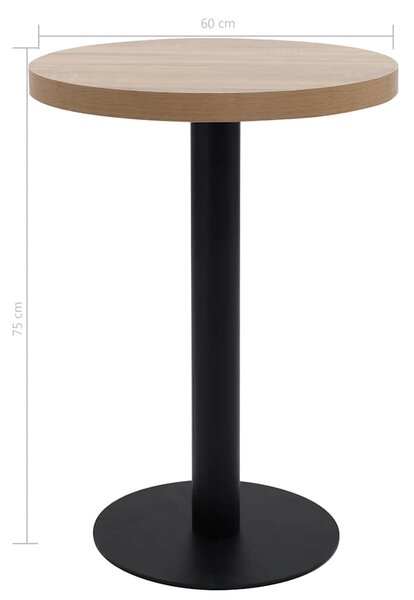 Bistro stolek světle hnědý 60 cm MDF 286421