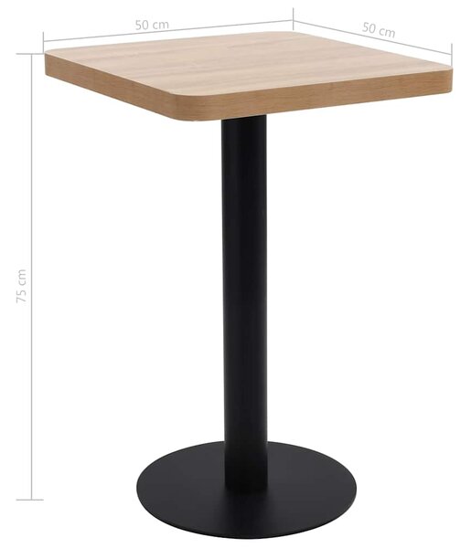 Bistro stolek světle hnědý 50 x 50 cm MDF 286427