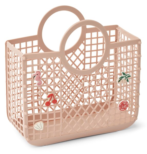 Košík Samantha Recycled Rose + přívěšky