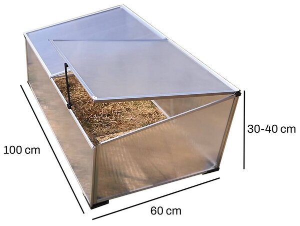 Pařeniště BestBerg BBGH-60CF / 100 x 60 x 40 cm / stříbrná