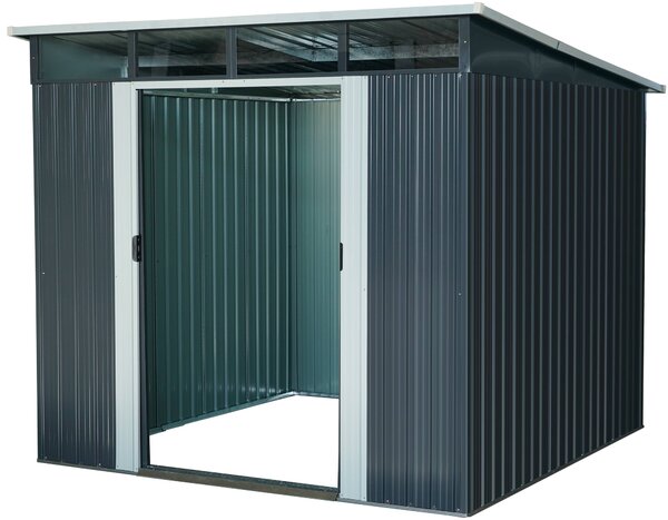 Zahradní domek BestBerg ZD-808AW / 5,6 m² / 236 × 238 × 203 cm / antracit/bílá