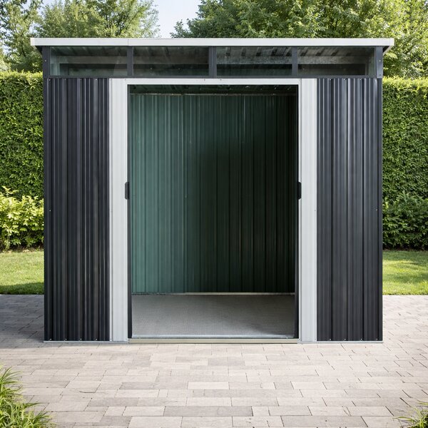Zahradní domek BestBerg ZD-808AW / 5,6 m² / 236 × 238 × 203 cm / antracit/bílá