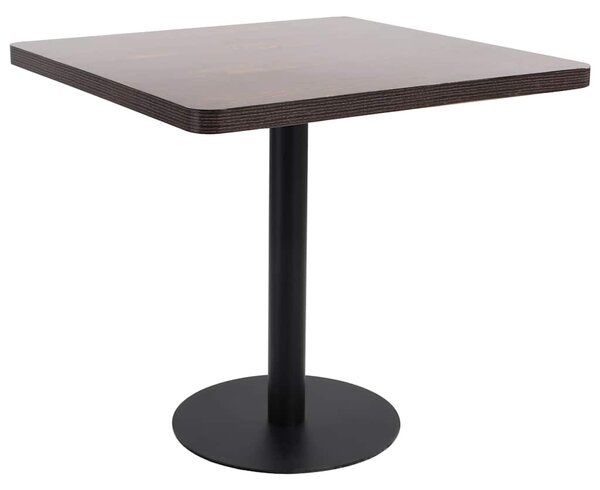 Bistro stolek tmavě hnědý 80 x 80 cm MDF 286434