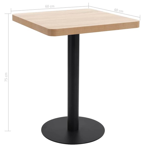 Bistro stolek světle hnědý 60 x 60 cm MDF 286430