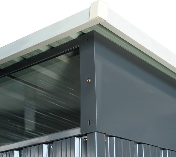 Zahradní domek BestBerg ZD-808AW / 5,6 m² / 236 × 238 × 203 cm / antracit/bílá