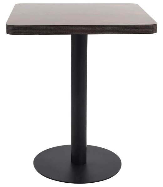 Bistro stolek tmavě hnědý 60 x 60 cm MDF 286431