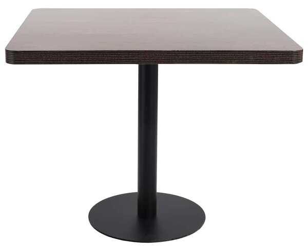Bistro stolek tmavě hnědý 80 x 80 cm MDF 286434
