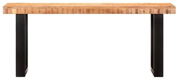 Lavice 110 cm masivní hrubé mangovníkové dřevo a ocel 286460