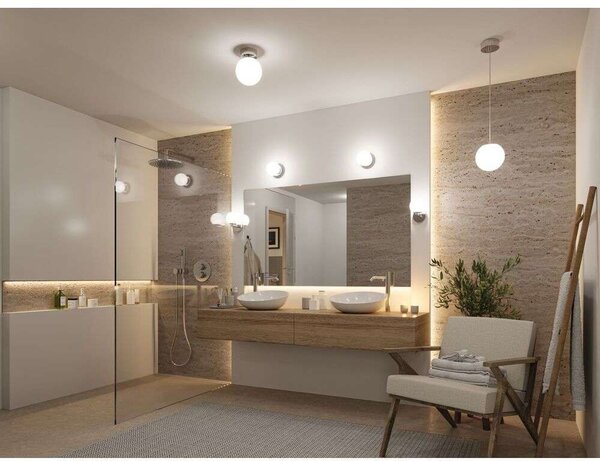 Paulmann - Gove LED Stropní Lampa IP44 Ø17 Chrom/Satin