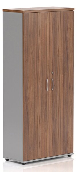 Vysoká široká šatní skříň Visio LUX 80 x 38,5 x 183,5 cm, ořech