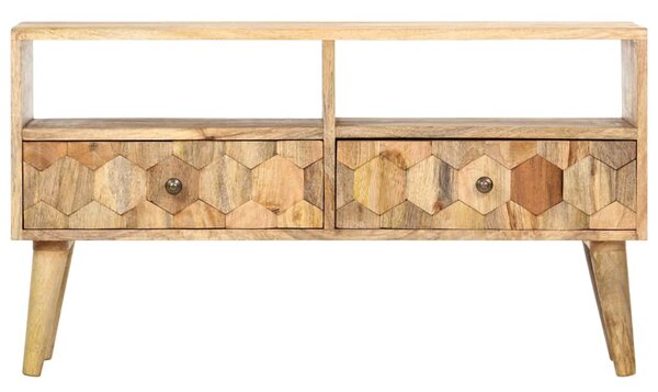 TV stolek 90 x 30 x 50 cm masivní mangovníkové dřevo 286463