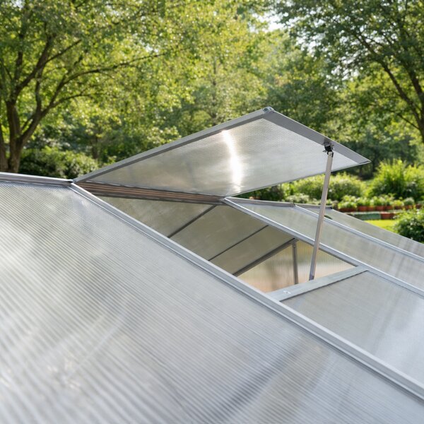 Skleník se základnou BestBerg BBGH-806S / 4,8 m² / 252 × 190 × 194 cm / stříbrná