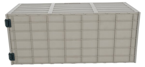 KONDELA Zahradní úložný box, šedá/zelená, KORTEZ