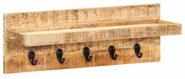 Nástěnný věšák 60 x 15 x 20 cm masivní hrubé mangovníkové dřevo 286469