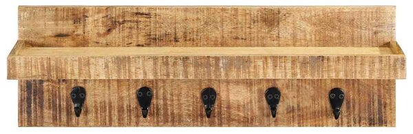 Nástěnný věšák 60 x 15 x 20 cm masivní hrubé mangovníkové dřevo 286469