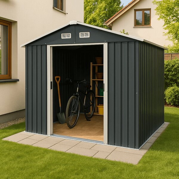 Zahradní domek BestBerg ZDB-7A / 7,2 m² / 301 x 238 x 214 cm / šedá