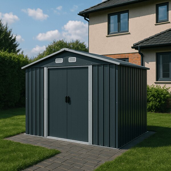 Zahradní domek BestBerg ZDB-7A / 7,2 m² / 301 x 238 x 214 cm / šedá
