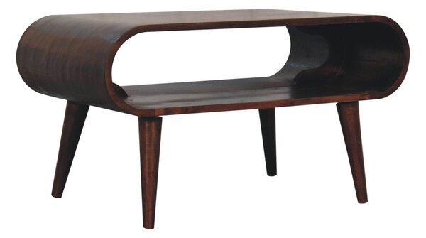 Konferenční stolek v ořechovém odstínu, 80 × 50 × 44 cm