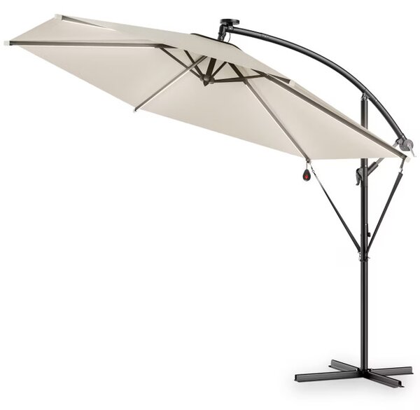 Deuba LED slunečník Mali Ø330 cm - krémový