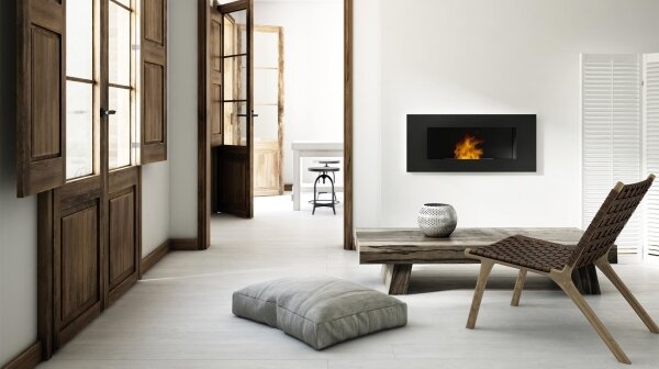 Kratki DELTA2/CZARNY/TUV - Vestavěný BIO DELTA2 krb 40x90 cm 2kW černá