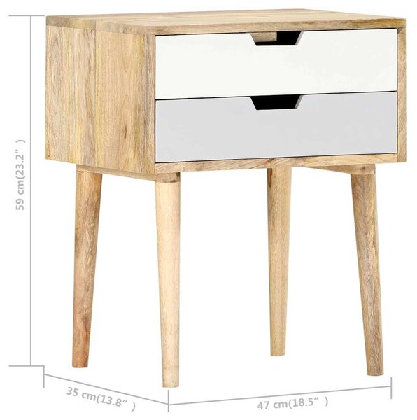 Noční stolek 47 x 35 x 59 cm masivní mangovníkové dřevo 286481