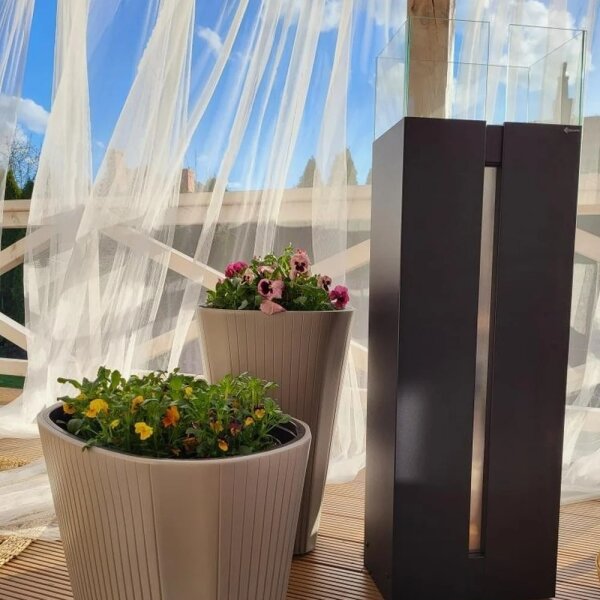 Kratki ROMEO/CZARNY/TUV - BIO krb ROMEO 113,6x35,9 cm 2kW černá