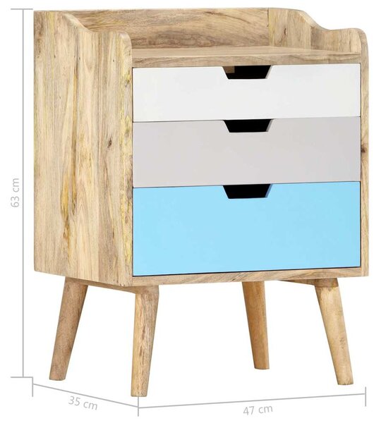 Noční stolek 47 x 35 x 63 cm masivní mangovníkové dřevo 286480